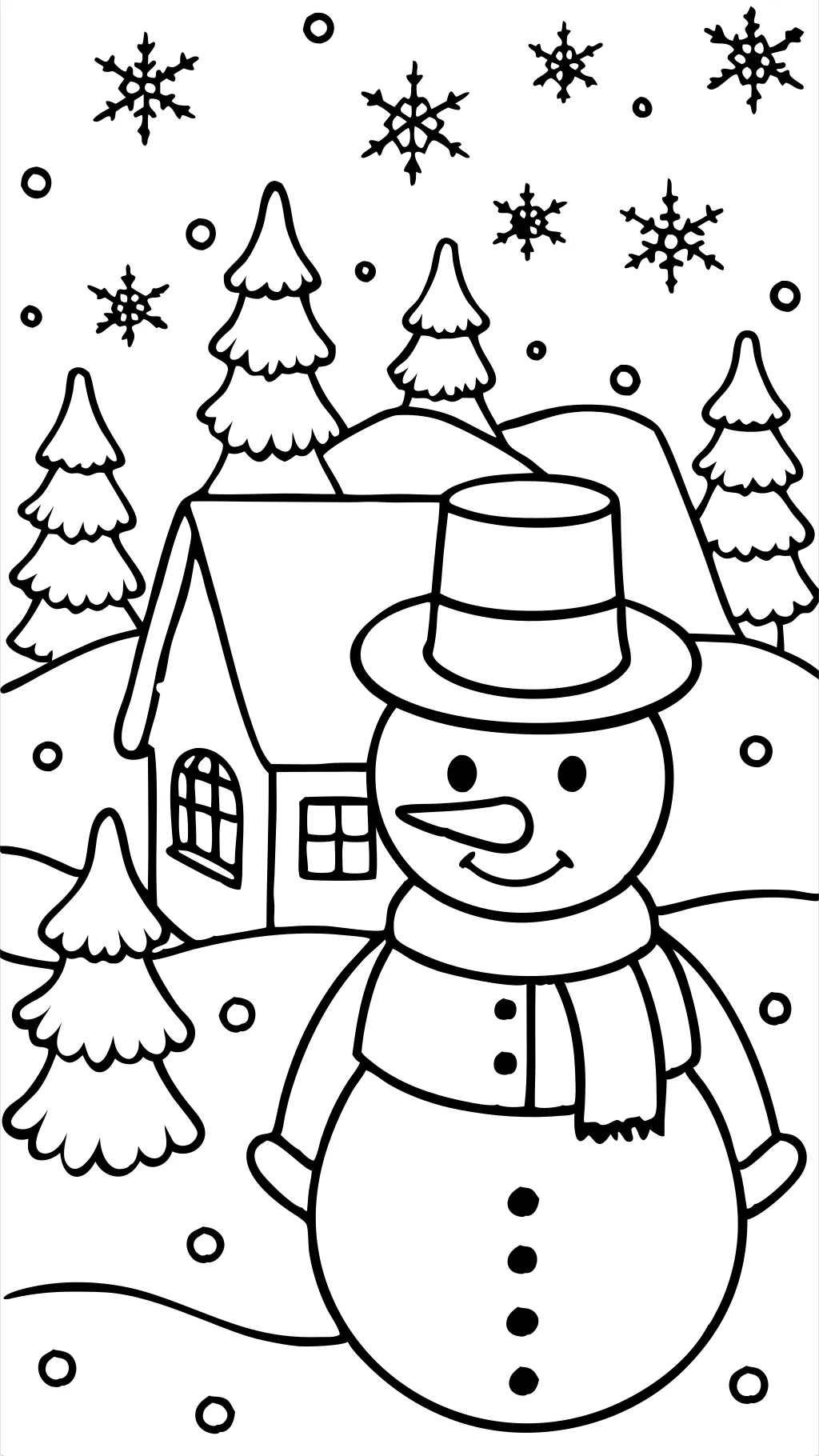 snowman free coloring pages